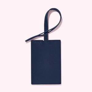 NEW STONEY CLOVER LANE textured luggage tag in sapphire